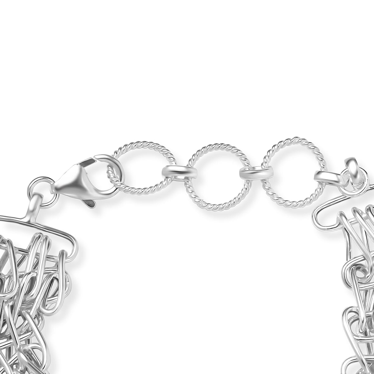 D'Joy Fancy Link Chain Bracelet in Sterling Silver (7.25 In) 11.25 Grams image number 2