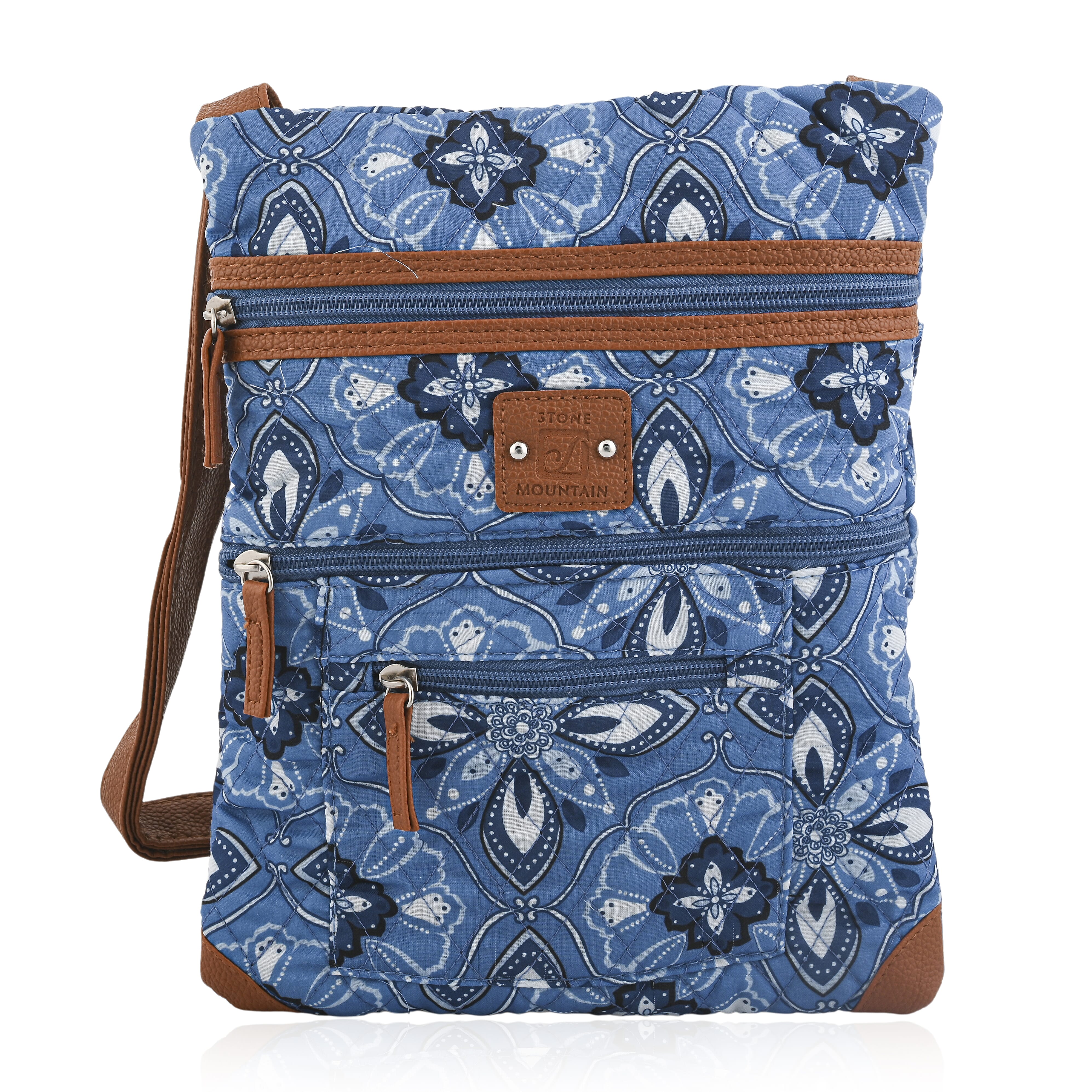 Stone Mountain Denim Baroque Quilted Cotton Crossbody Bag