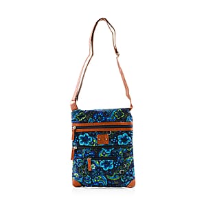 Stone Mountain Navy Paisley Quilted Cotton Crossbody Bag