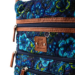 Stone Mountain Navy Paisley Quilted Cotton Crossbody Bag
