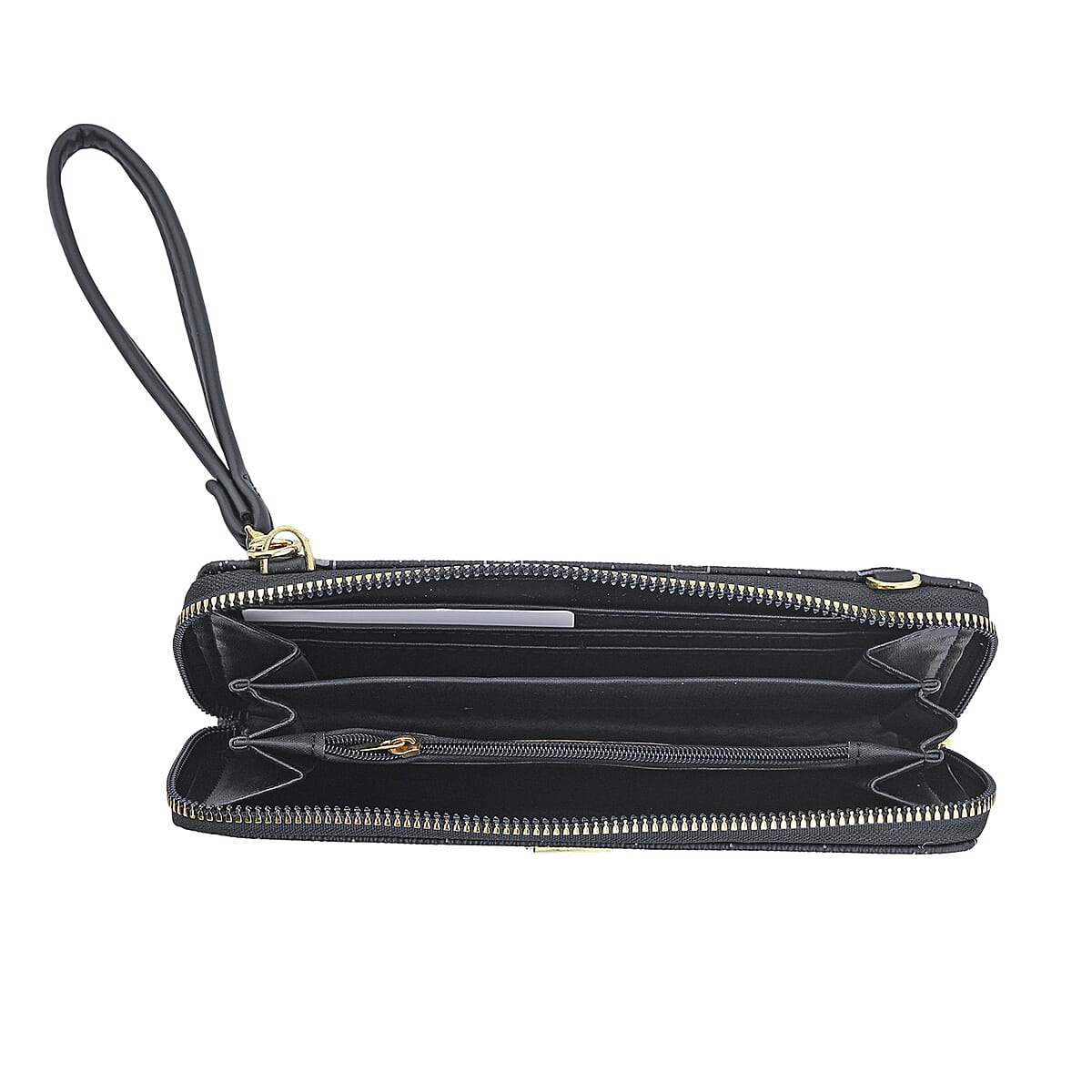 Stone Mountain Black Signature Genuine Leather Crossbody Bag with Wristlet image number 4