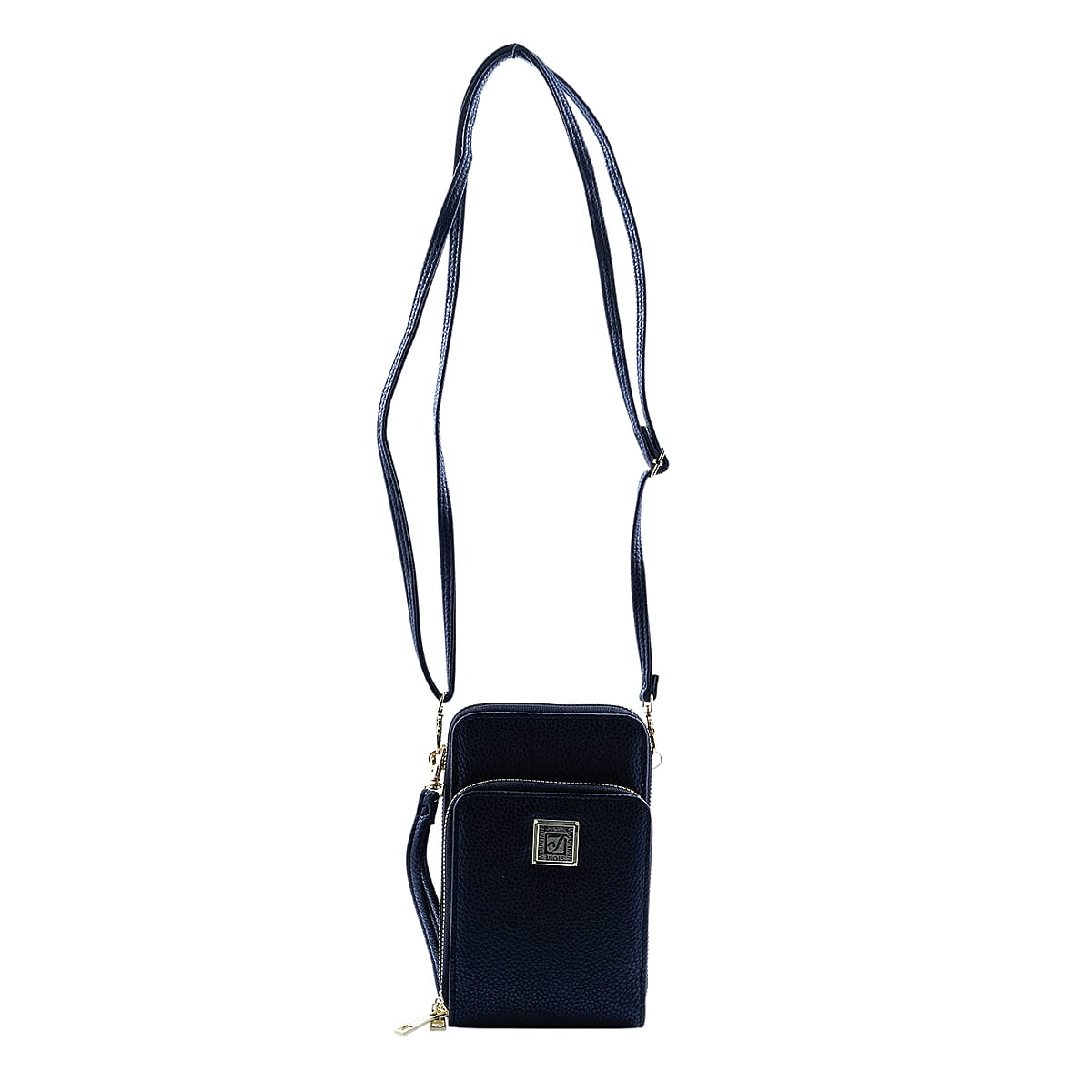 Stone Mountain Black Pebble Genuine Leather Crossbody Bag with Wristlet image number 0