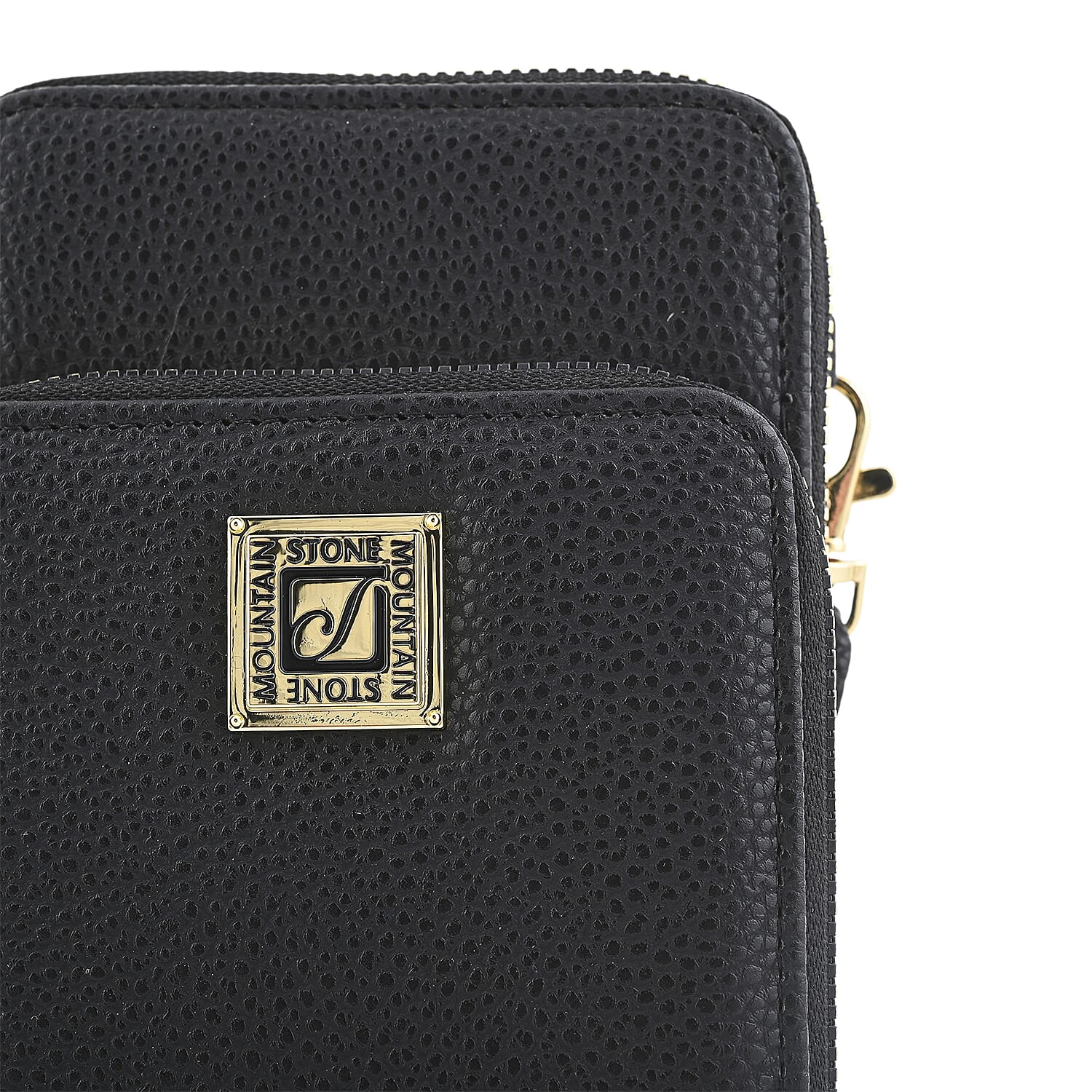 Buy Stone Mountain Black Pebble Genuine Leather Crossbody Bag with