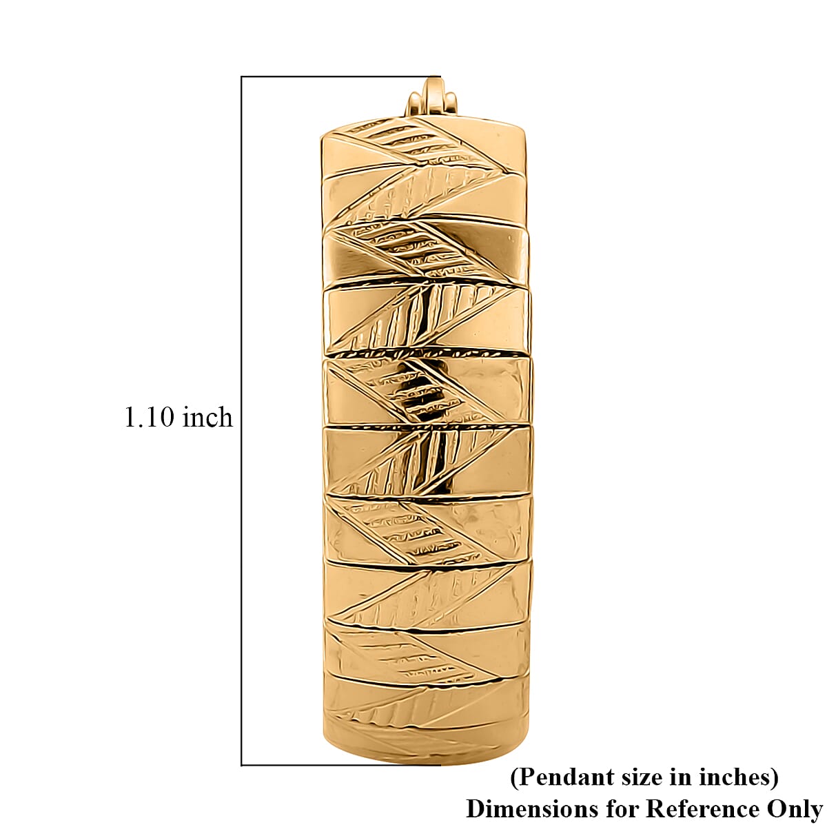 Omega Chain Hoop Earrings in ION Plated YG Stainless Steel image number 5