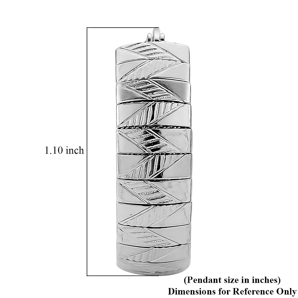Omega Chain Hoop Earrings in Stainless Steel image number 5