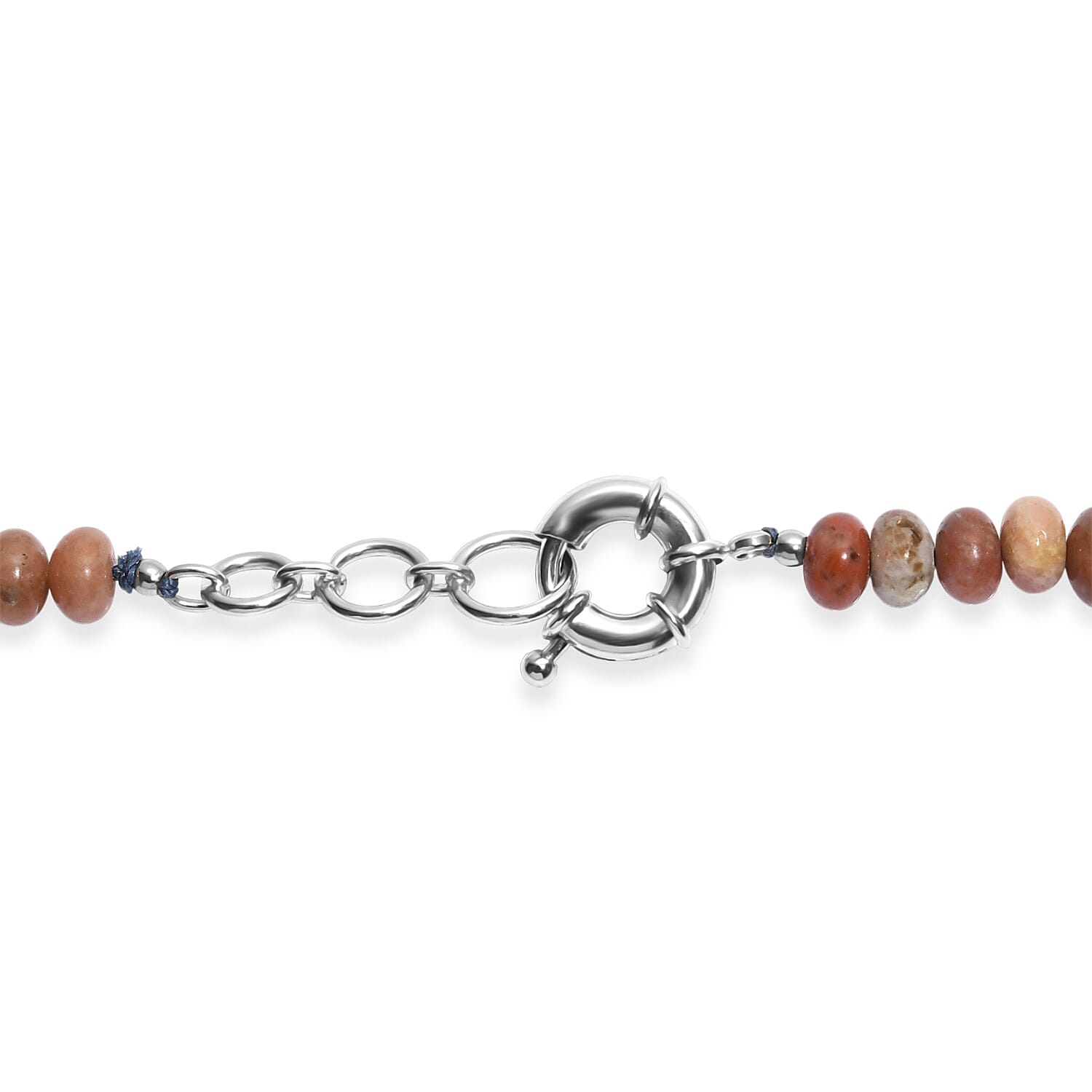 Spice Jasper and Flower Chilli Jasper 303.00 ctw Beaded Necklace in Platinum Over 20 Inches