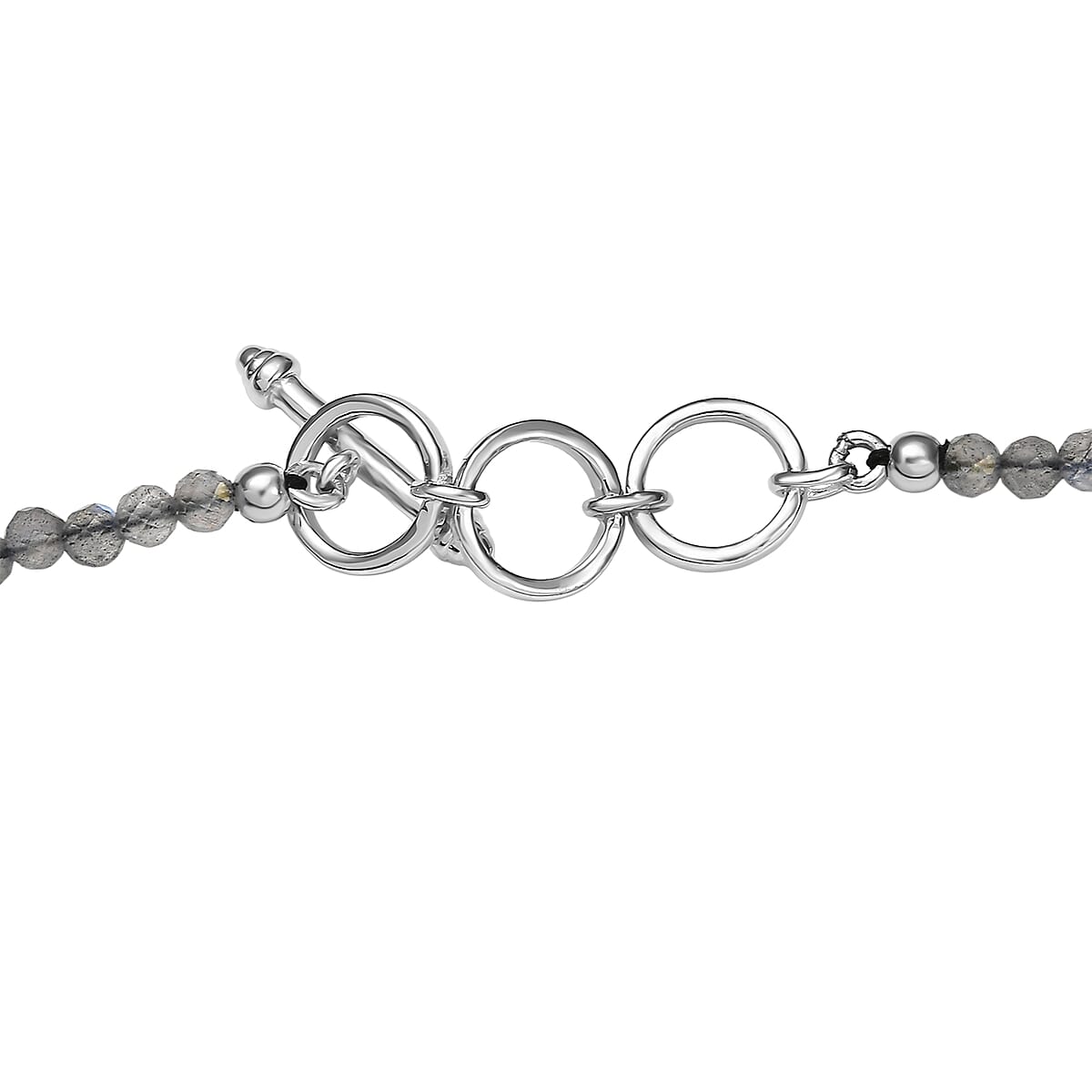 EverTrue AAA Malagasy Labradorite and Hebei Peridot 23.10 ctw Necklace in Platinum Bond 18 Inches image number 4