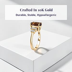 Luxoro 10K Yellow Gold AAA Golden Turkizite, Diamond (I2) Ring (Size 12.0) 3.75 ctw