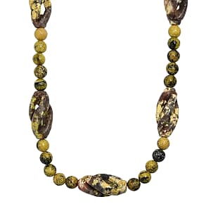 Spice Jasper 271.00 ctw Necklace in Goldtone 20 Inches