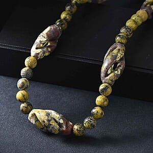 Spice Jasper 271.00 ctw Necklace in Goldtone 20 Inches
