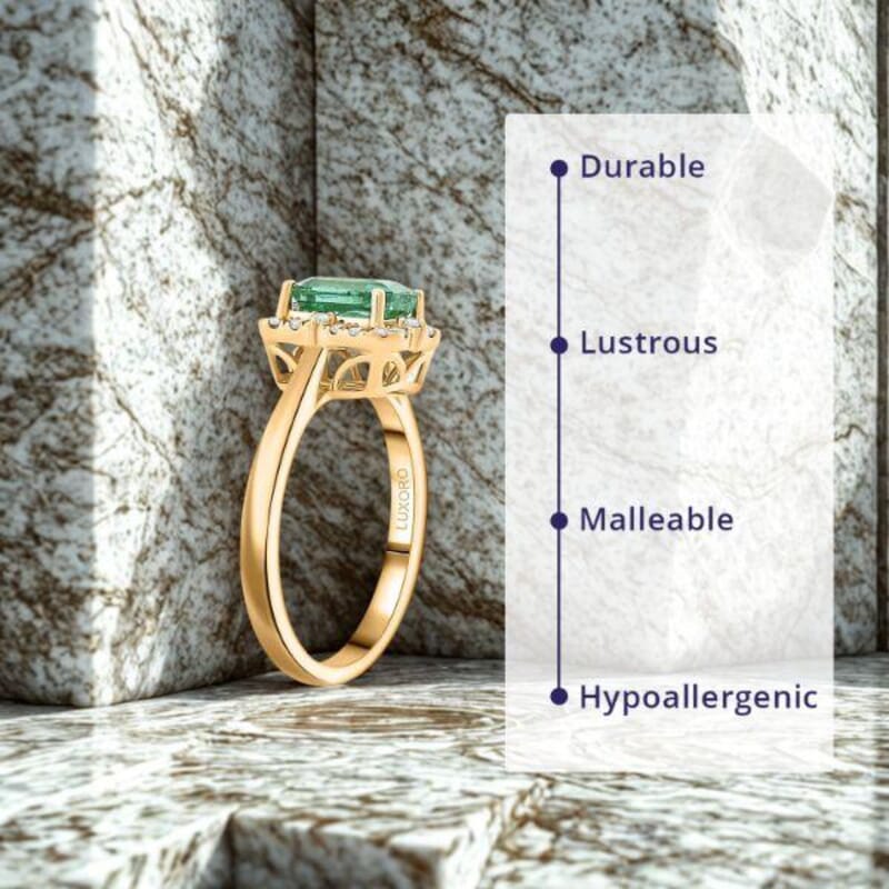 Certified & Appraised Luxoro AAA Kagem Zambian Emerald, Diamond Ring in 10K Yellow Gold 1.70 ctw (Size 10.0)
