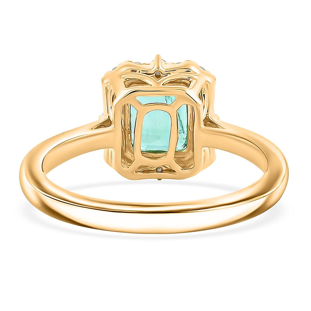 Certified Luxoro AAA Kagem Zambian Emerald, Diamond Ring in 10K Yellow Gold 1.70 ctw (Size 6.5) image number 4