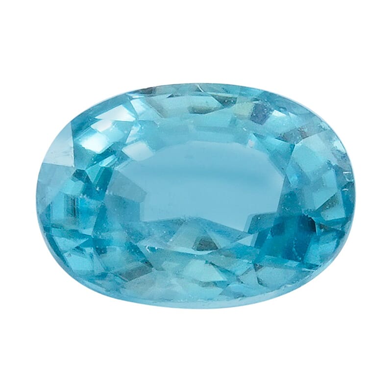 AAAA Cambodian Blue Zircon (Ovl 7x5 mm) 1.20 ctw