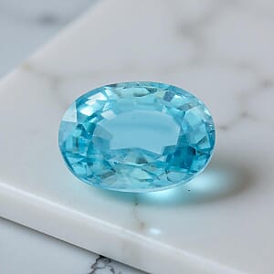 AAAA Cambodian Blue Zircon (Ovl 7x5 mm) 1.20 ctw