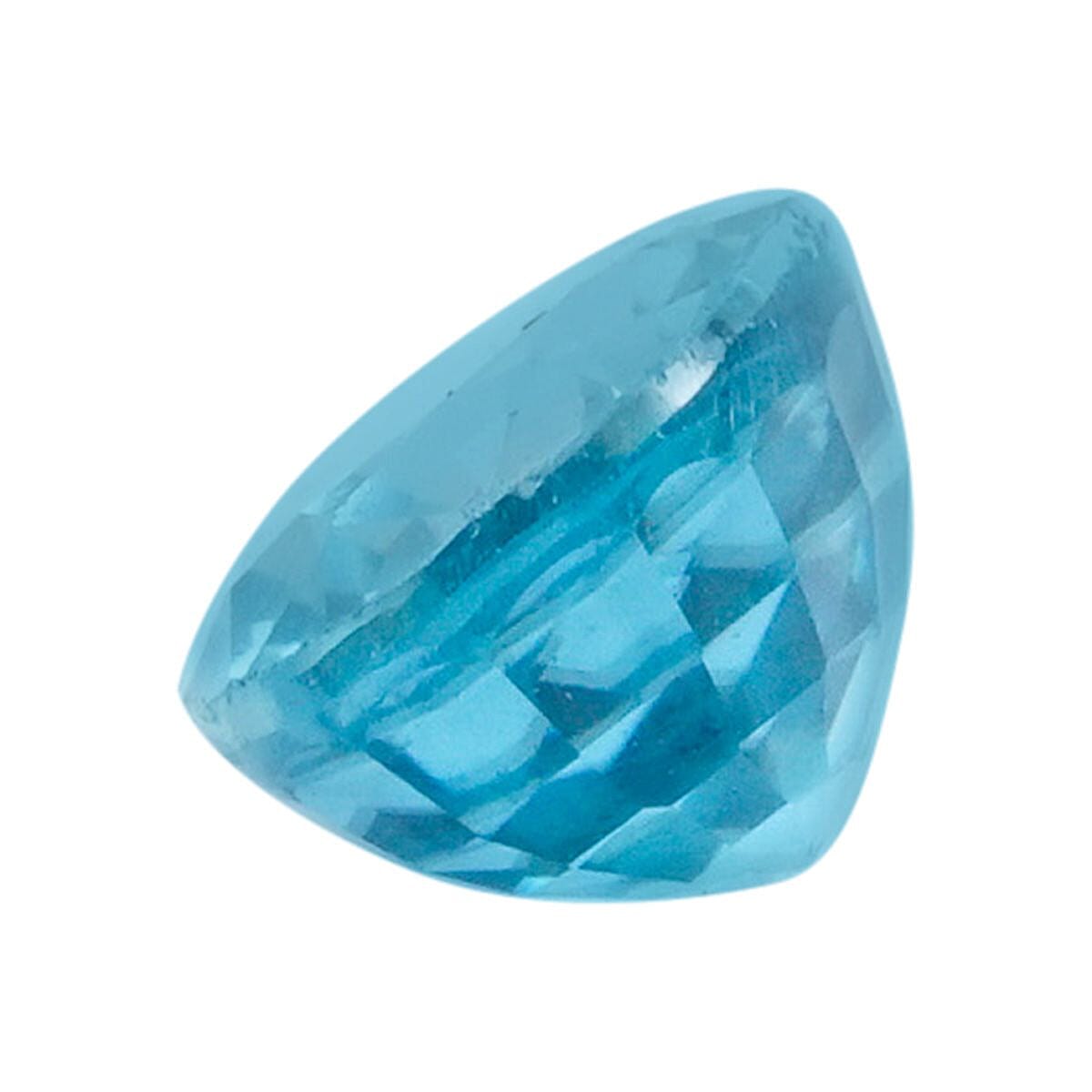 AAAA Cambodian Blue Zircon (Ovl 7x5 mm) 1.20 ctw image number 2