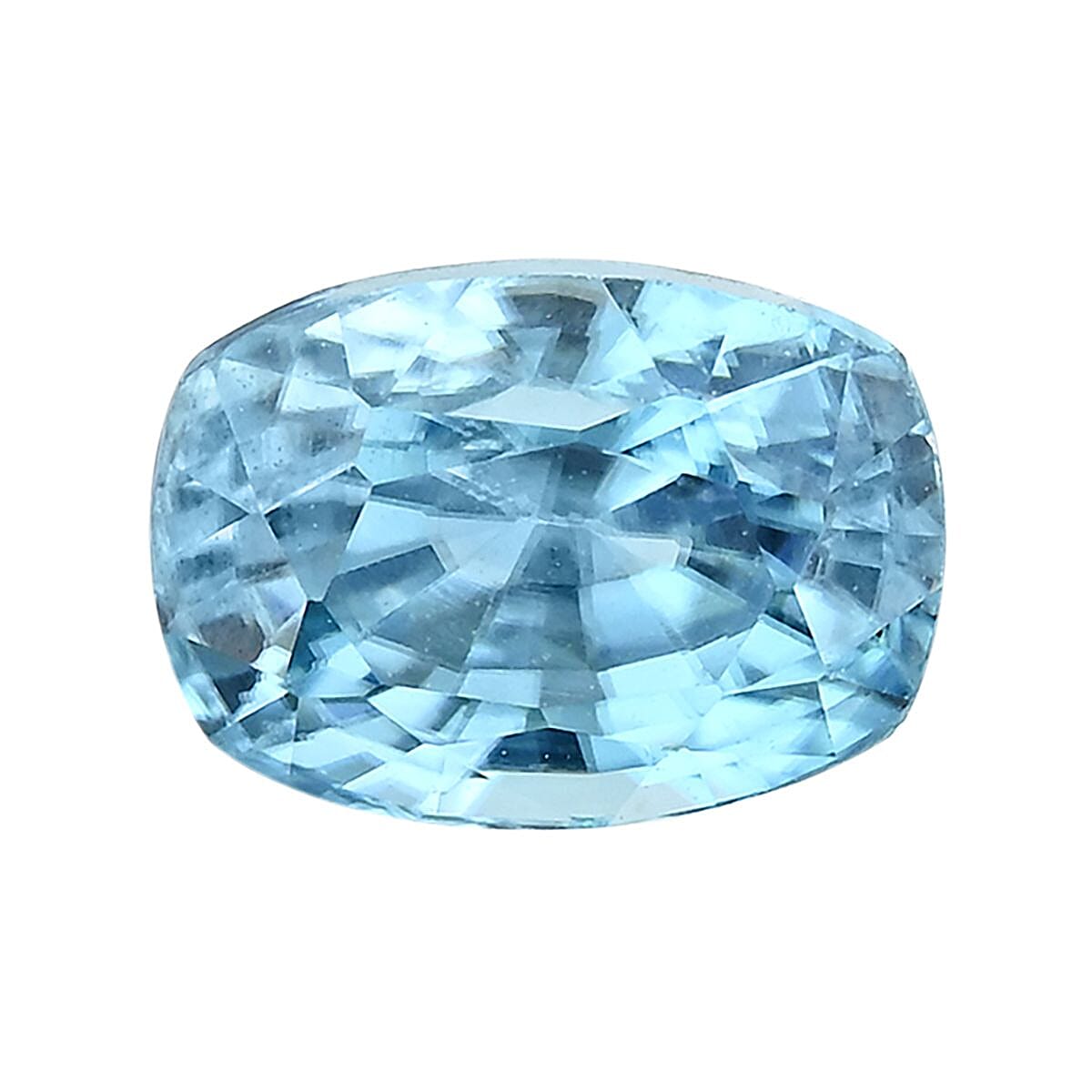AAAA Cambodian Blue Zircon (Cush 7x5 mm) 1.20 ctw image number 0