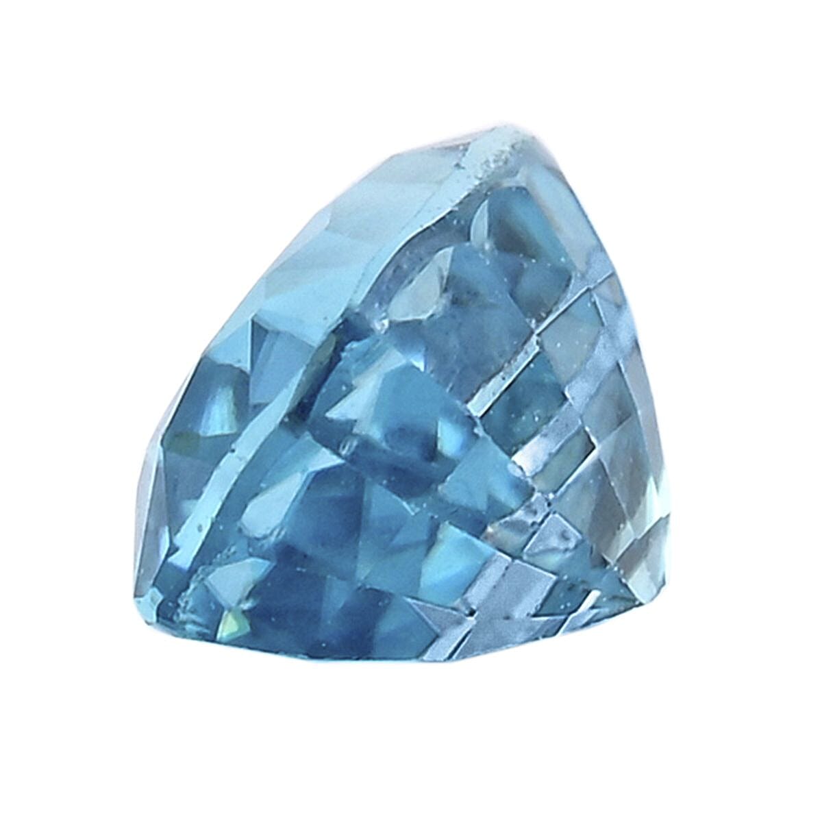 AAAA Cambodian Blue Zircon (Cush 7x5 mm) 1.20 ctw image number 1