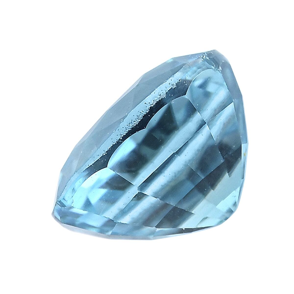 AAAA Cambodian Blue Zircon (Cush 7x5 mm) 1.20 ctw image number 2