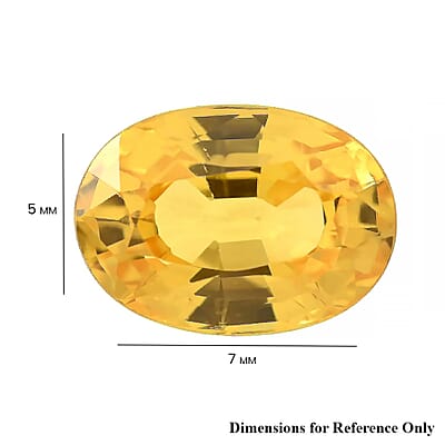 AAAA Yellow Sapphire (Ovl 7x5 mm) 0.80 ctw