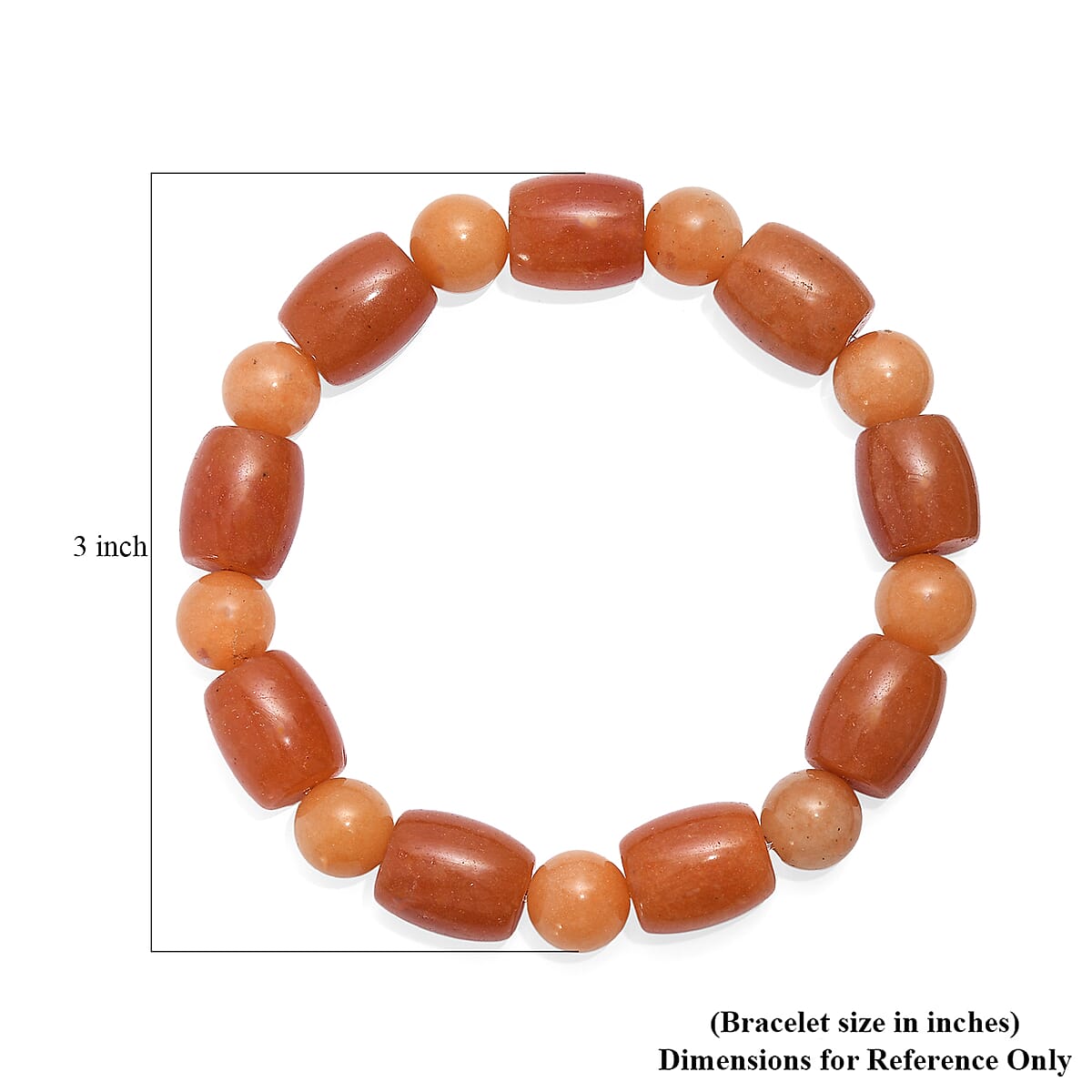 Red Aventurine 200.00 ctw Beaded Stretch Bracelet image number 4