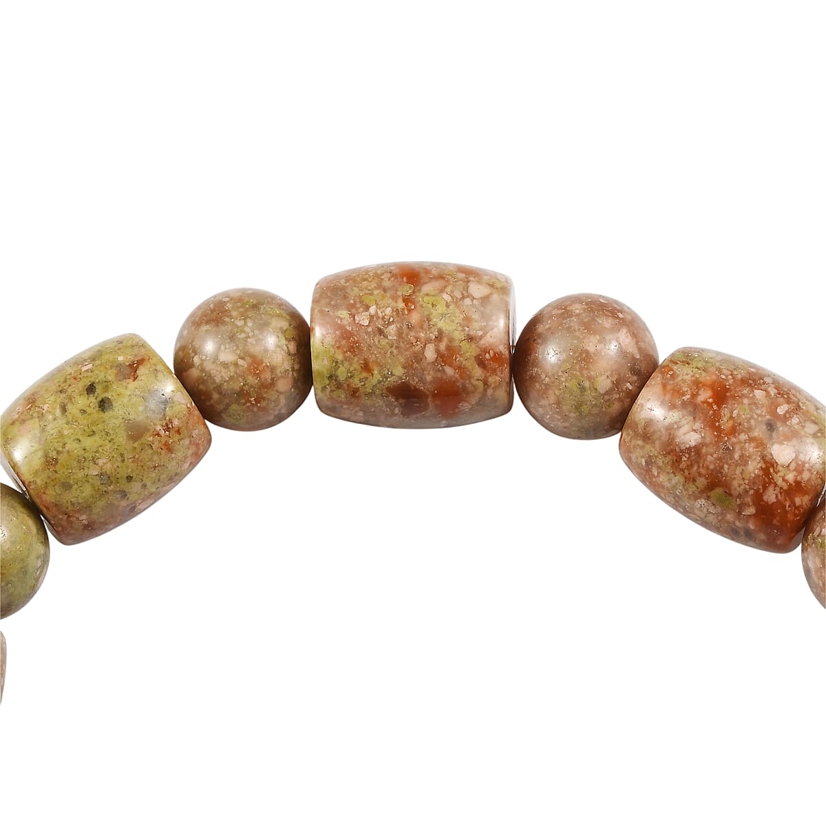 Autumn Jasper 200.00 ctw Beaded Stretch Bracelet image number 3