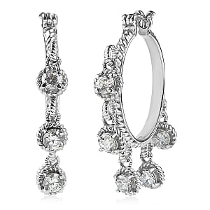 EverTrue Simulated Diamond Earrings in Stainless Steel