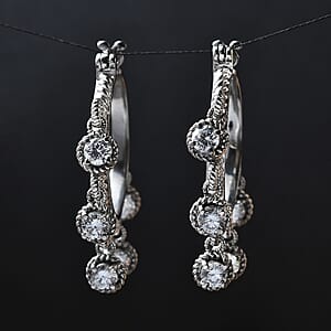 EverTrue Simulated Diamond Earrings in Stainless Steel
