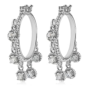 EverTrue Simulated Diamond Earrings in Stainless Steel