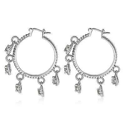 EverTrue Simulated Diamond Earrings in Stainless Steel