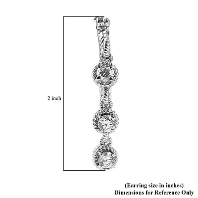 EverTrue Simulated Diamond Earrings in Stainless Steel