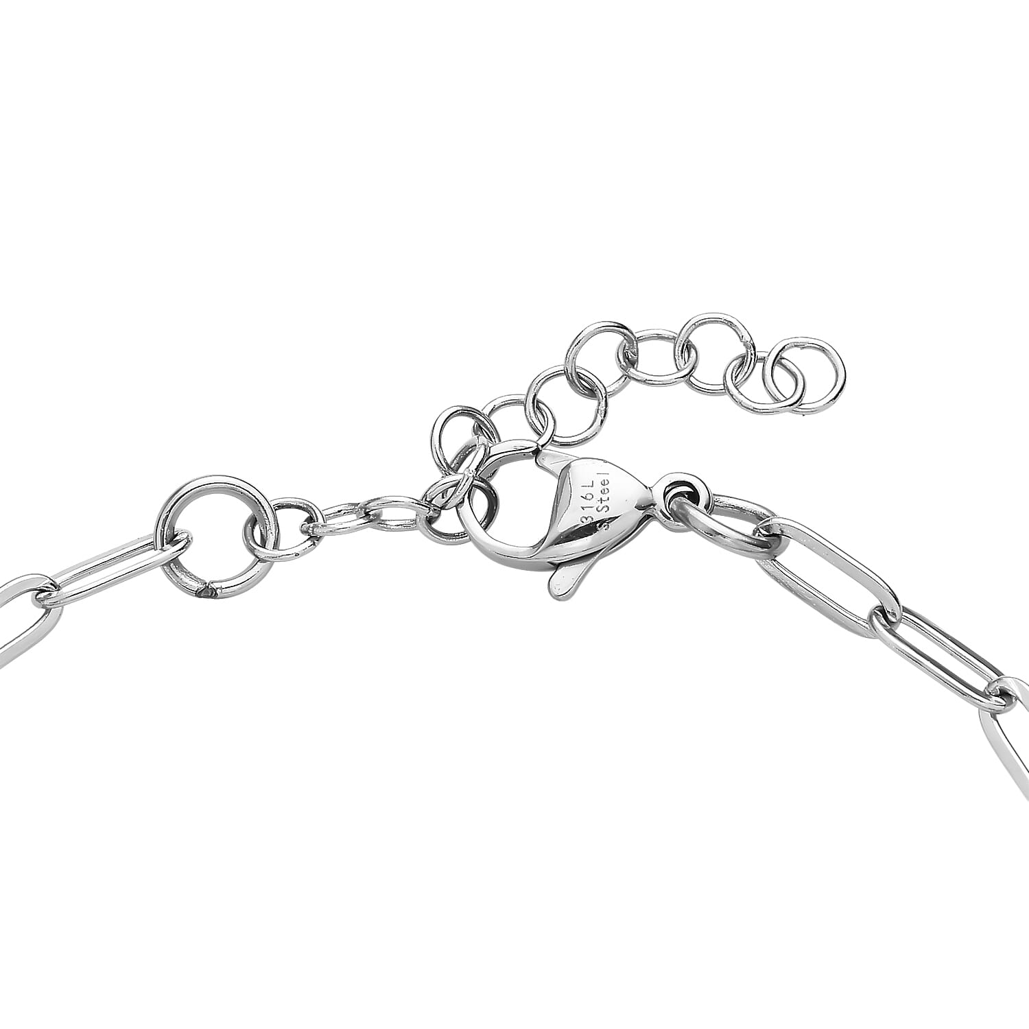 EverTrue Simulated Diamond Bracelet in Stainless Steel (6.50 In)