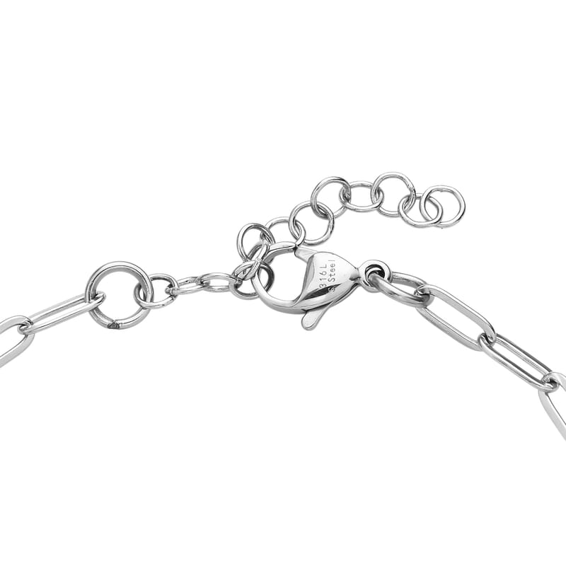 EverTrue Simulated Diamond Bracelet in Stainless Steel (6.50 In)