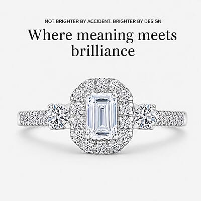 Luxuriant Lab Grown Diamond G-H SI 1.10 ctw Classic Halo Ring in Rhodium Over Sterling Silver (Size 6.0)