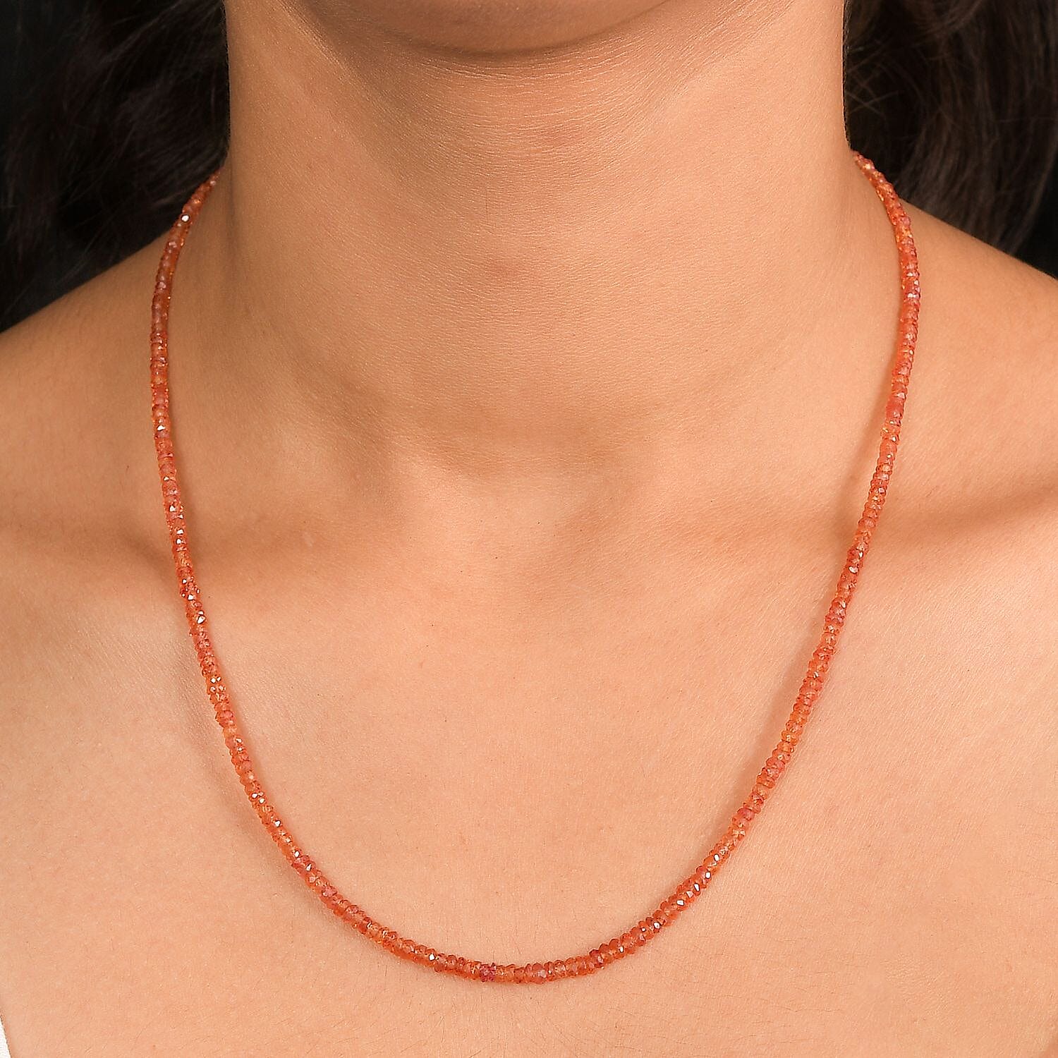 Songea Sapphire 45.00 ctw Necklace in 18K Vermeil Yellow Gold Over Sterling Silver (18 Inches)