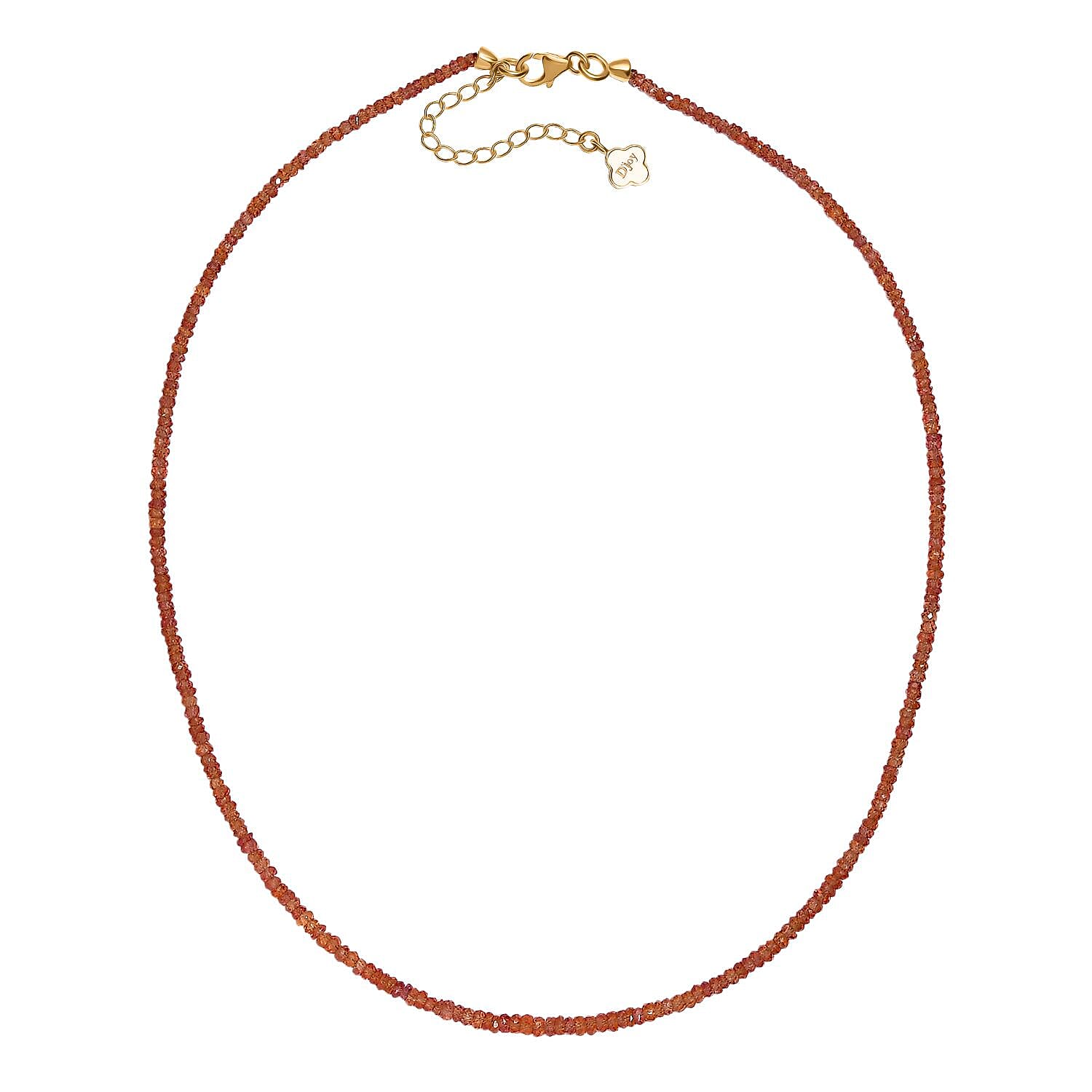 Songea Sapphire 45.00 ctw Necklace in 18K Vermeil Yellow Gold Over Sterling Silver (18 Inches)
