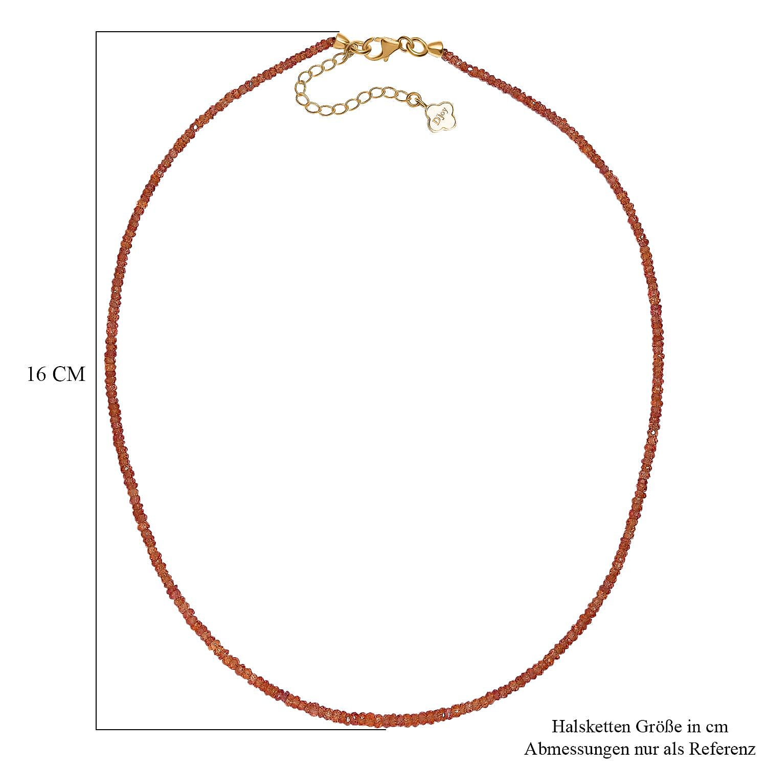 Songea Sapphire 45.00 ctw Necklace in 18K Vermeil Yellow Gold Over Sterling Silver (18 Inches)