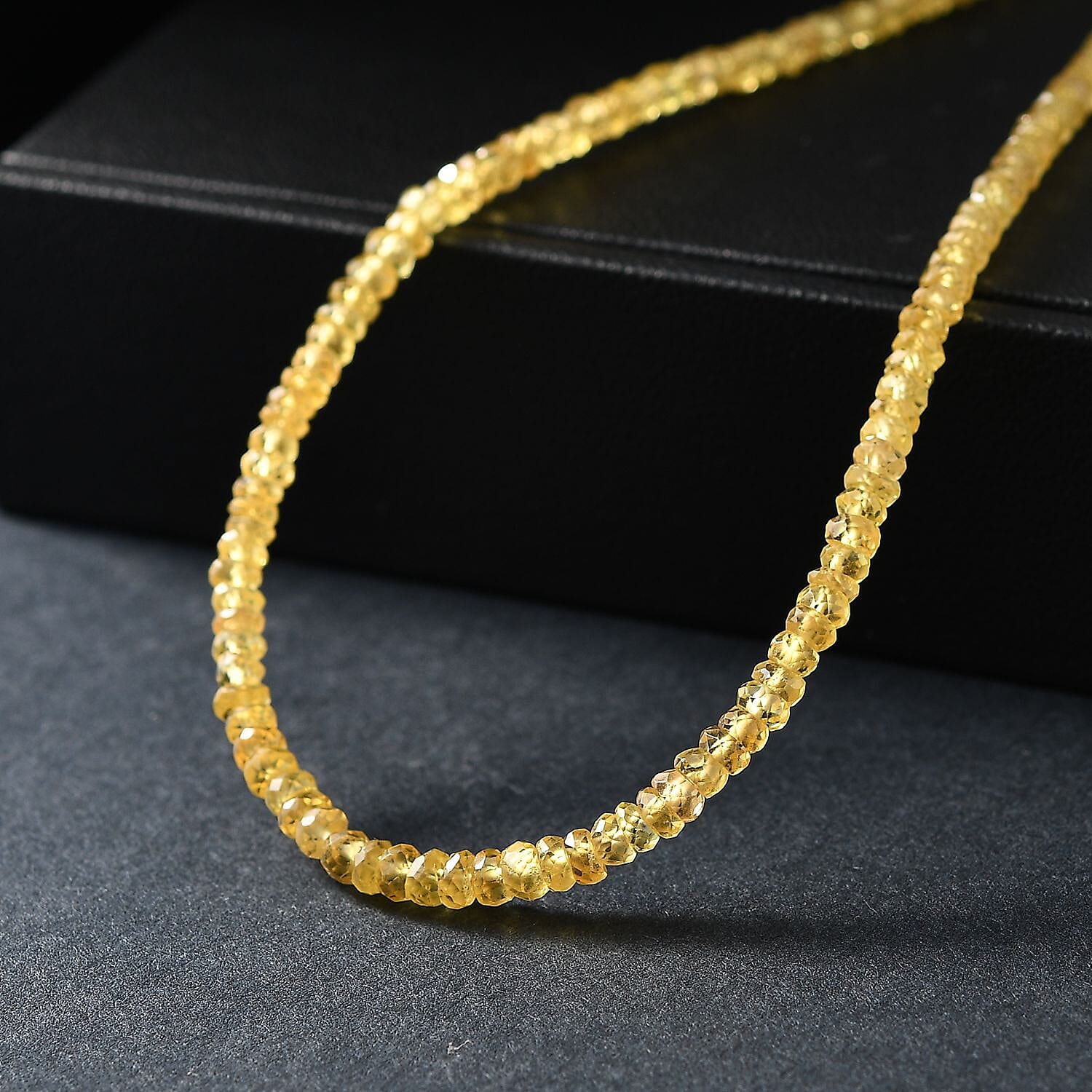 Yellow Sapphire 45.00 ctw Necklace in 18K Vermeil Yellow Gold Over Sterling Silver (18 Inches)