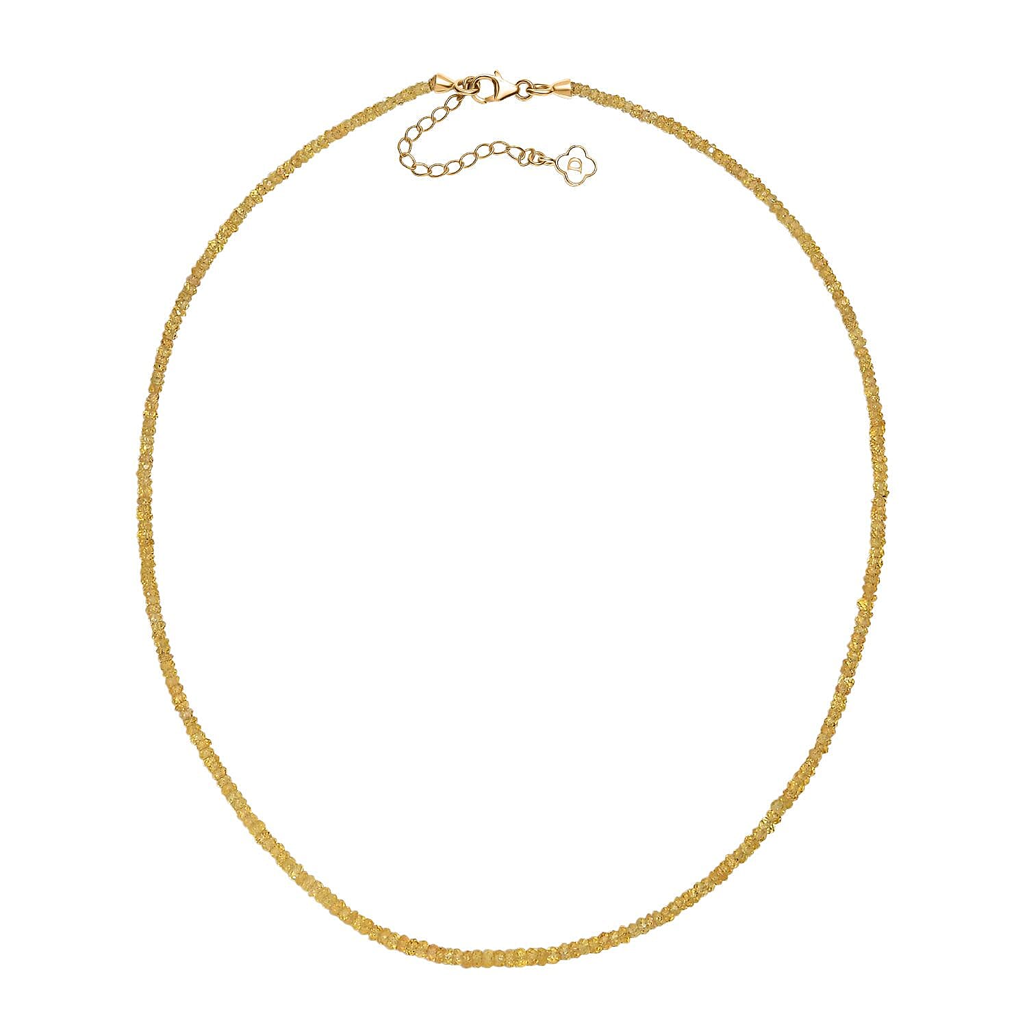 Yellow Sapphire 45.00 ctw Necklace in 18K Vermeil Yellow Gold Over Sterling Silver (18 Inches)