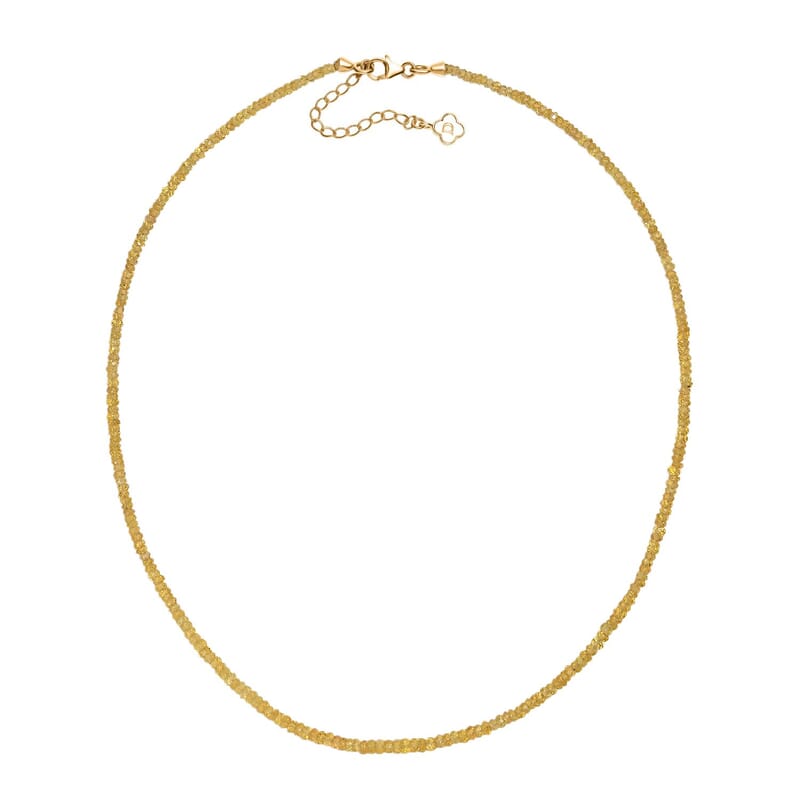 Yellow Sapphire 45.00 ctw Necklace in 18K Vermeil Yellow Gold Over Sterling Silver (18 Inches)