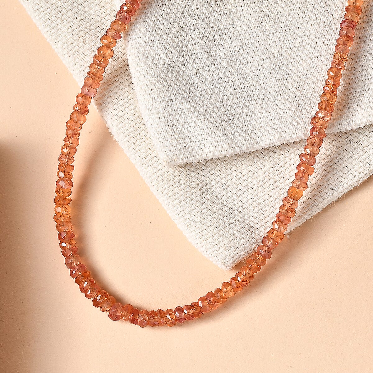 Certified & Appraised Luxoro AAA Songea Sapphire 46.00 ctw Beaded Necklace in 10K Yellow Gold (18 Inches) image number 1