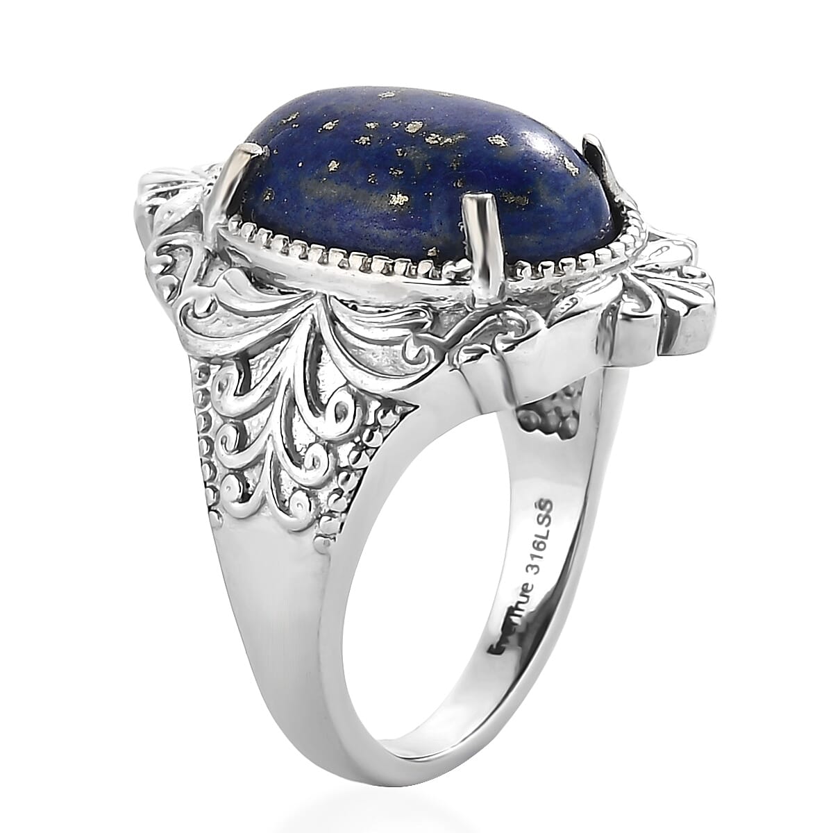 EverTrue Malagasy Labradorite Ring in Stainless Steel (Size 10.0) 11.10 ctw image number 3