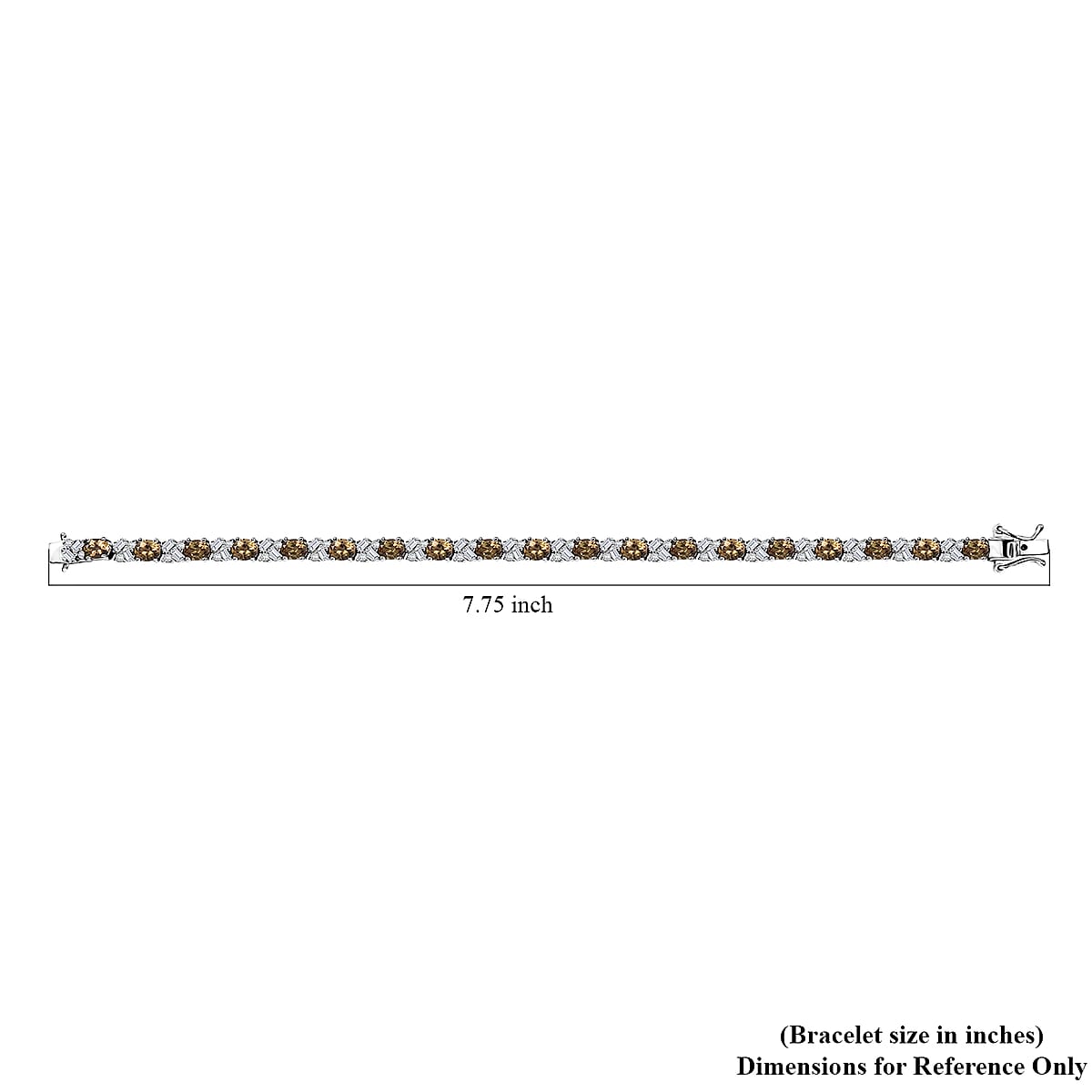 D'Joy Golden Turkizite and Moissanite 9.30 ctw Bracelet in Rhodium Over Sterling Silver (7.25 In) image number 4