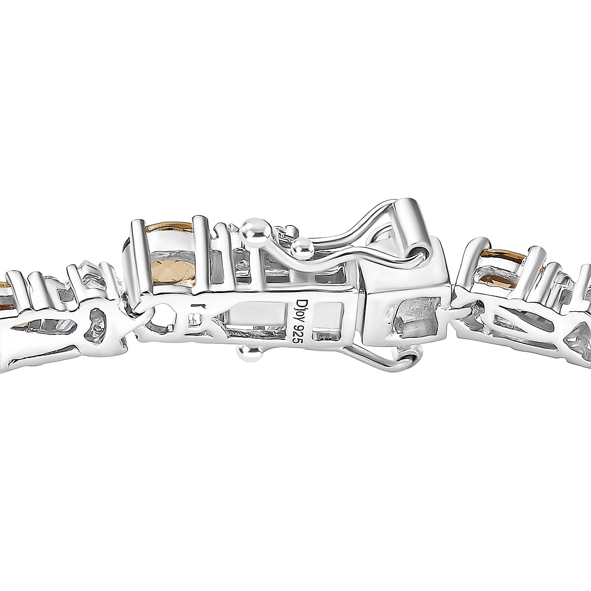 D'Joy Golden Turkizite and Moissanite 8.30 ctw Bracelet in Rhodium Over Sterling Silver (6.50 In) image number 3