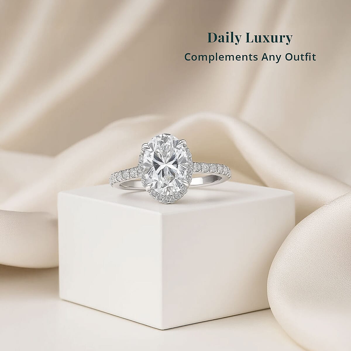 Luxuriant Lab Grown Diamond VS1 1.70 ctw Ring in 14K White Gold (Size 6.0) image number 5