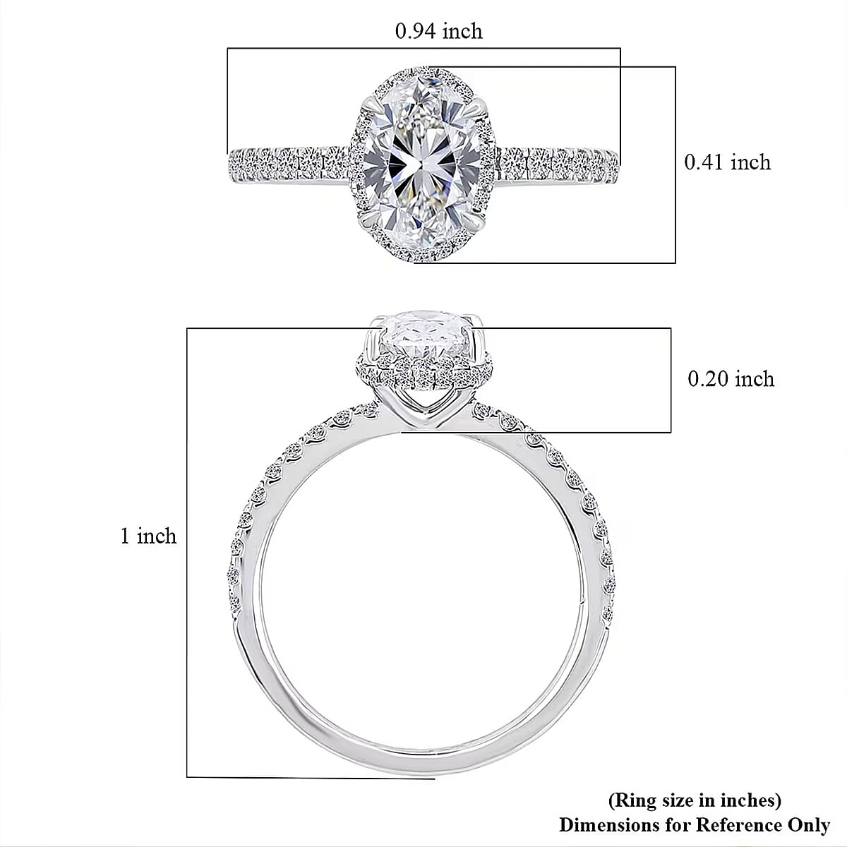 Luxuriant Lab Grown Diamond VS1 1.70 ctw Ring in 14K White Gold (Size 8.0) image number 6
