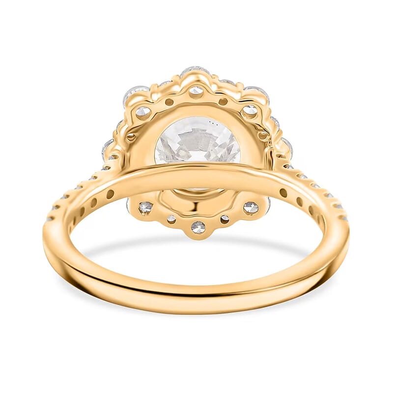 Certified and Appraised Luxuriant Lab Grown Diamond Ring in 14K Yellow Gold 3.50 ctw (Size 10.0)