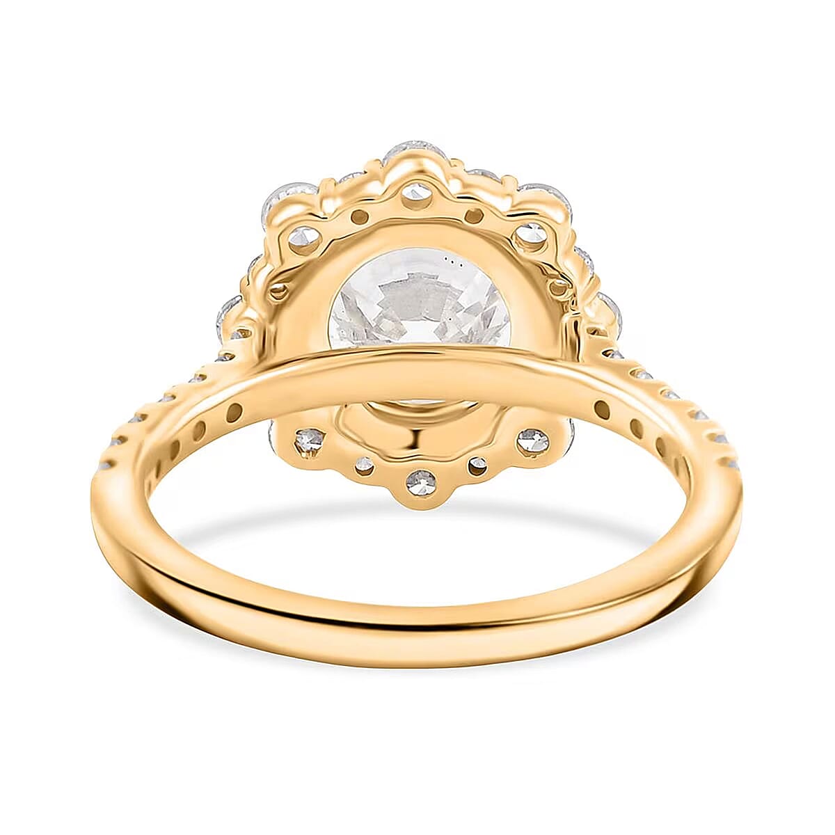 Certified Luxuriant Lab Grown Diamond VS2 3.50 ctw Ring in 14K Yellow Gold (Size 6.0) image number 7
