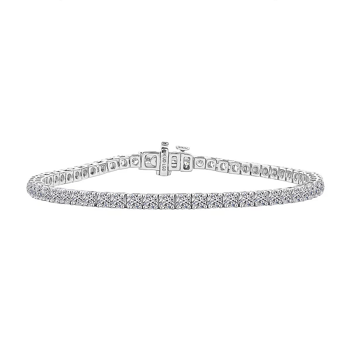 Luxuriant Lab Grown Diamond VS1 5.00 ctw Bracelet in 14K White Gold (7.25 In) 8.60 Grams image number 0