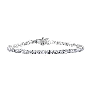Luxuriant Lab Grown Diamond VS1 5.00 ctw Bracelet in 14K White Gold (7.25 In) 8.60 Grams