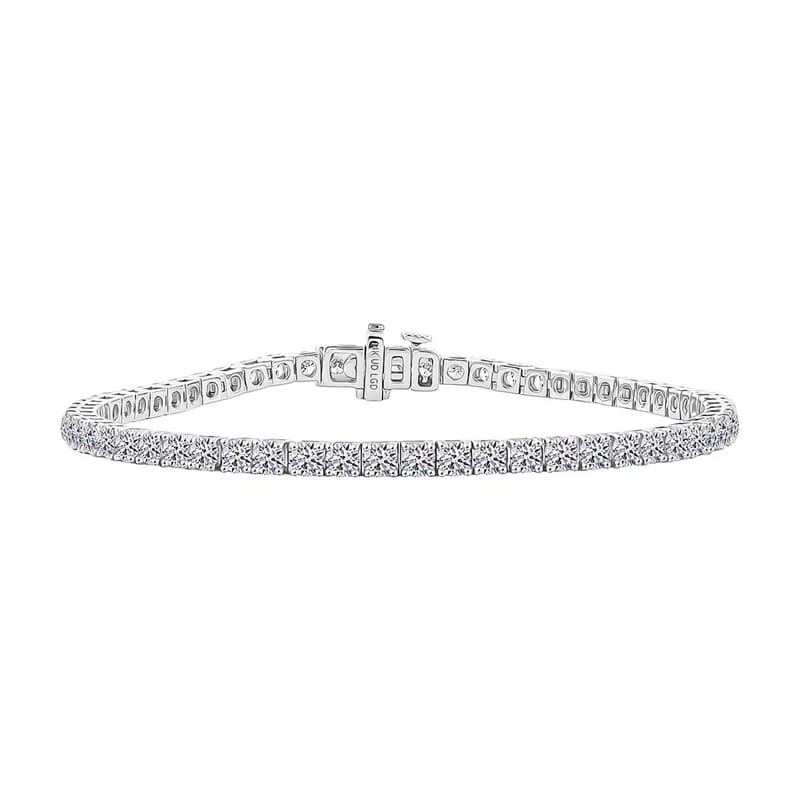 Luxuriant Lab Grown Diamond G VS1 5.00 ctw Bracelet in 14K White Gold (7.25 In) 8.60 Grams